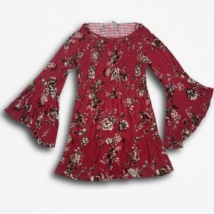 Size Small Flowy Red Shirt